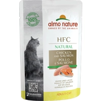 Almo Nature HFC Natural kip met zalm natvoer kat (55 g) 24 x 55 g