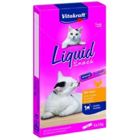 Vitakraft Liquid Snacks met kip kattensnack (6 x 15g) 11 verpakkingen