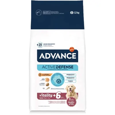 Advance Maxi Senior met kip en rijst hondenvoer 12 kg