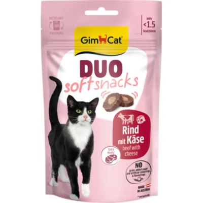 12x GimCat Duo Kattensnack Rund&Kaas 50 gr