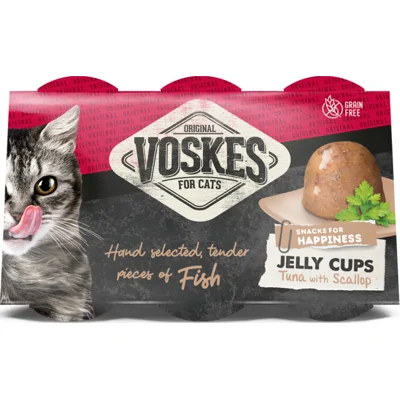 12x Voskes Tender Pieces Tonijn en Sint - Jakobsschelp 6 x 25 gr