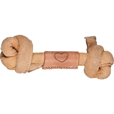 Hugglehounds Naturals geknoopt leren bot voor de hond Medium