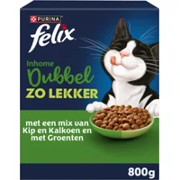 5x Felix Kattenvoer Droog Dubbel Zo Lekker Inhome Kip & Kalkoen 800 gr