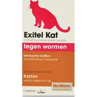 Exitel Kat tegen wormen 2 tabletten