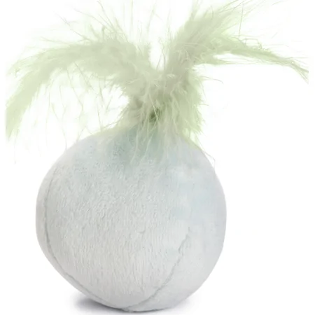 Beeztees Kitten Bal met Veer Rizo groen kattenspeelgoed