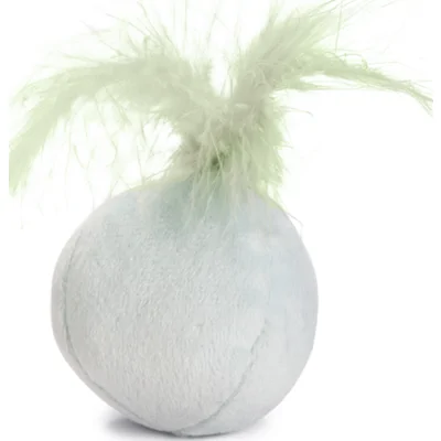 Beeztees Kitten Bal met Veer Rizo groen kattenspeelgoed