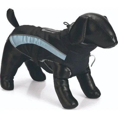 Beeztees Saby hondenjas zwart/lichtblauw 28cm