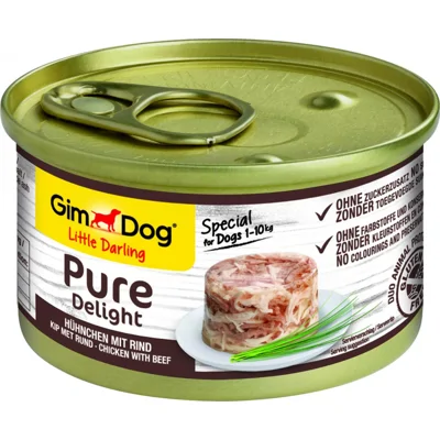 Gimdog Pure Delight Kip met Rund 85gr