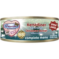 Renske vers Kerstdiner Kip met konijn paté - kat 70 gram