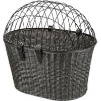 Trixie stuur fietsmand met draadkap antraciet 44x41x34 cm