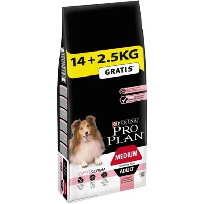 Pro Plan Medium Adult Sensitive Skin met zalm hondenvoer 14 + 2,5 kg