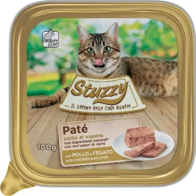 Stuzzy Paté met kip en lever kattenvoer 100 gr 1 tray (32 x 100 g)