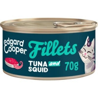 24x Edgard&Cooper Kattenvoer Fillets Tonijn - Inktvis 70 gr
