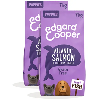 2x Edgard&Cooper Hondenvoer Puppy Verse Zalm en Kalkoen 7 kg