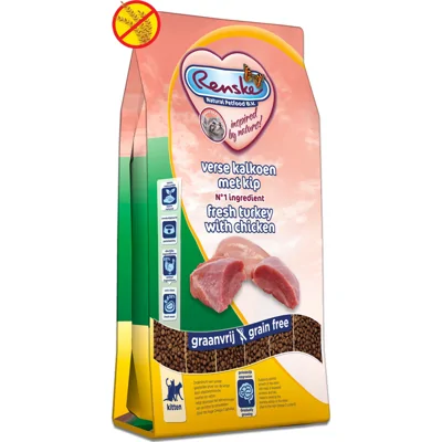 2x Renske Super Premium Kitten Kattenvoer Kalkoen&Kip 6 kg