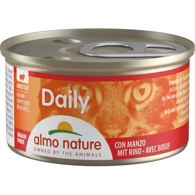 Almo Nature Daily Hapje met rund natvoer kat (85 g) 48 x 85 g