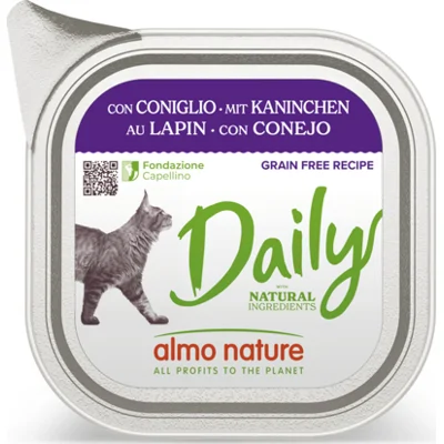 Almo Nature - Daily - Konijn - Kuipje - 32 x 100 g
