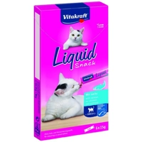 Vitakraft Liquid Snacks met zalm kattensnack (6 x 15g) 11 verpakkingen