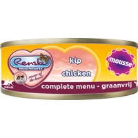 Renske Graanvrij mousse kip hypoallergeen natvoer kat (blik) 1 tray (24 x 70 g)