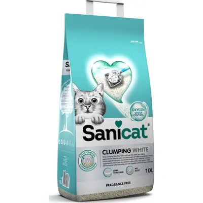 Sanicat Clumping White kattenbakvulling geurloos 10 liter
