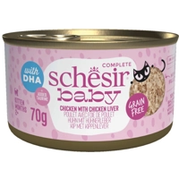 12x Schesir Baby Kitten Bouillon Kip&Lever 70 gr