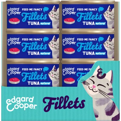 24x Edgard&Cooper Kattenvoer Fillets Tonijn 70 gr