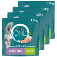 4x Purina ONE Sensitive Kalkoen 1,5 kg