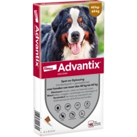 Advantix Spot On 600 Anti Vlooien en Teken Druppels Hond 40 - 60 kg 4 pipetten