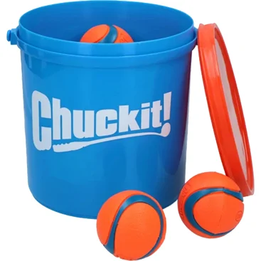 Chuckit Bucket met Ultra Ball - Medium - 8 stuks