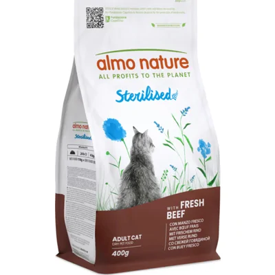 Almo Nature - Sterilised - Droogvoer - 400 gram - Rundvlees & Rijst