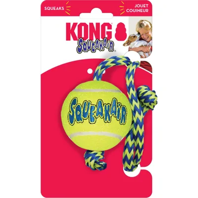 KONG AirDog Squeakair Ball With Rope