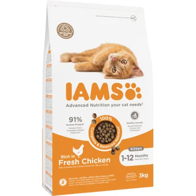 Iams Kitten & Junior Kip 10 kg