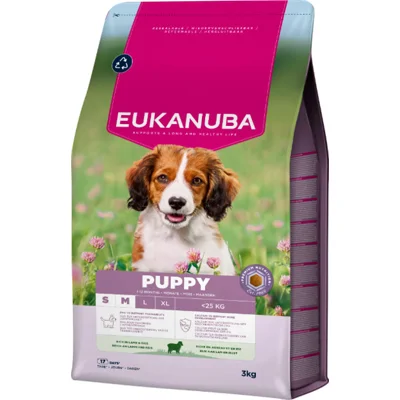 Eukanuba Dog - Puppy/Junior small/medium Lam & Rijst 12kg