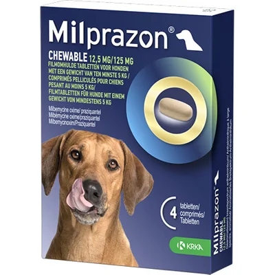Milprazon Chewable 12,5 mg / 125 mg hond 48 tabletten