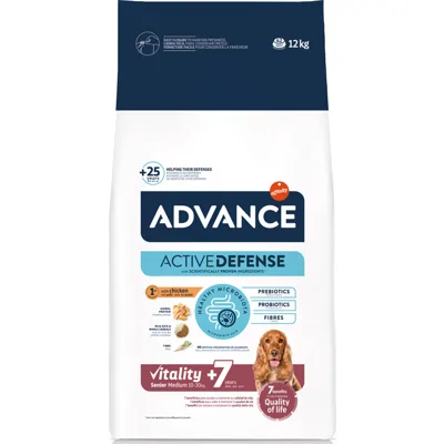 Advance Medium Senior met kip en rijst hondenvoer 12 kg