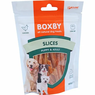 Boxby Slices kip hondensnack 100 g