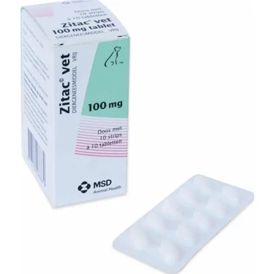 Zitac Vet 100 mg - hond 6 tot 10 kg (10 x 10 tabletten) 1 verpakking