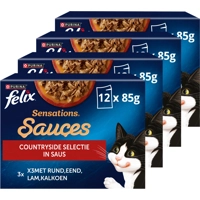 4x Felix Sensations Sauces Countryside Selectie in Saus 12 x 85 gr