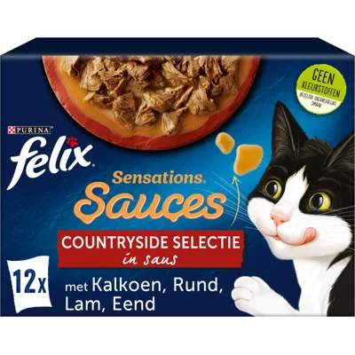 4x Felix Sensations Sauces Countryside Selectie in Saus 12 x 85 gr