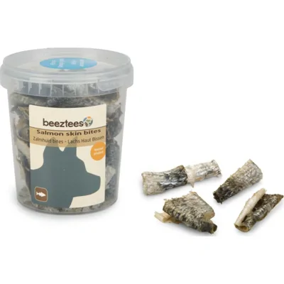 Beeztees Zalmhuid Bites 75 gr