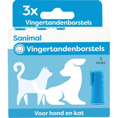 Sanimal Vingertandenborstel 3 stuks
