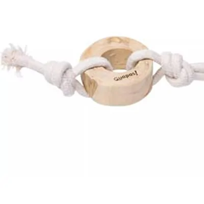 Quapas! Dog Toy Coffeewood Knotted pull ring