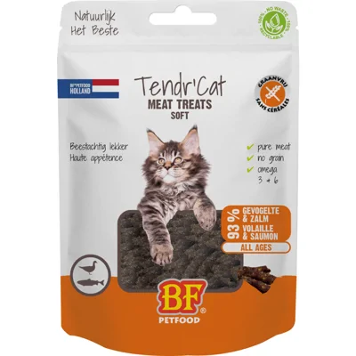 BF Petfood Tendr' Kattensnack Gevogelte & Zalm 65 gr