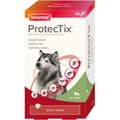 Beaphar ProtecTix hond 25 tot 40kg 4 pipetten