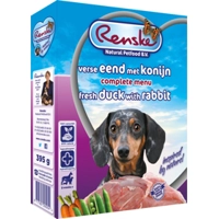 Renske Vers Vlees gestoomd Eend Konijn hond natvoer 395gr