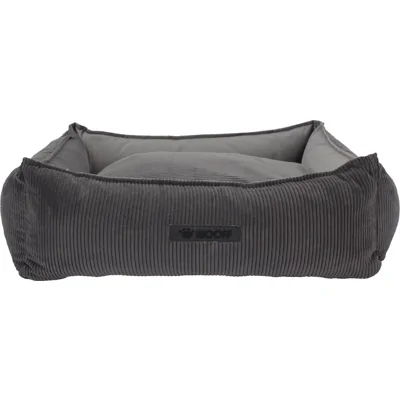 Wooff Mand Cocoon Rib Velours Antraciet Medium 70 x 60 x 20 cm