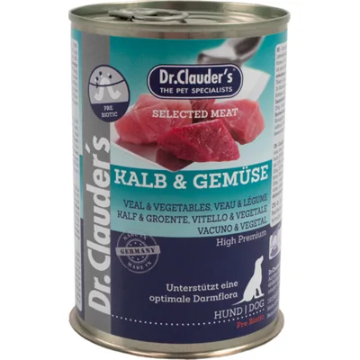 Dr. Clauder's kalfsvlees met groenten natvoer hond 6 x 400 g