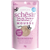 12x Schesir Baby Kitten Mousse Kip 70 gr