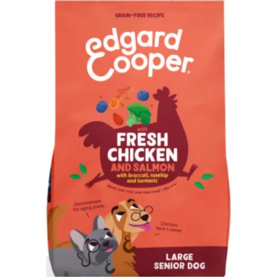 2x Edgard&Cooper Hondenvoer Senior Scharrelkip - Noorse Zalm 12 kg