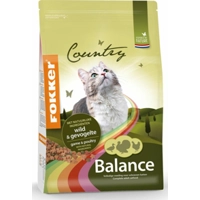 3x Fokker Country Balance Kattenvoer Wild en Gevogelte 2,5 kg